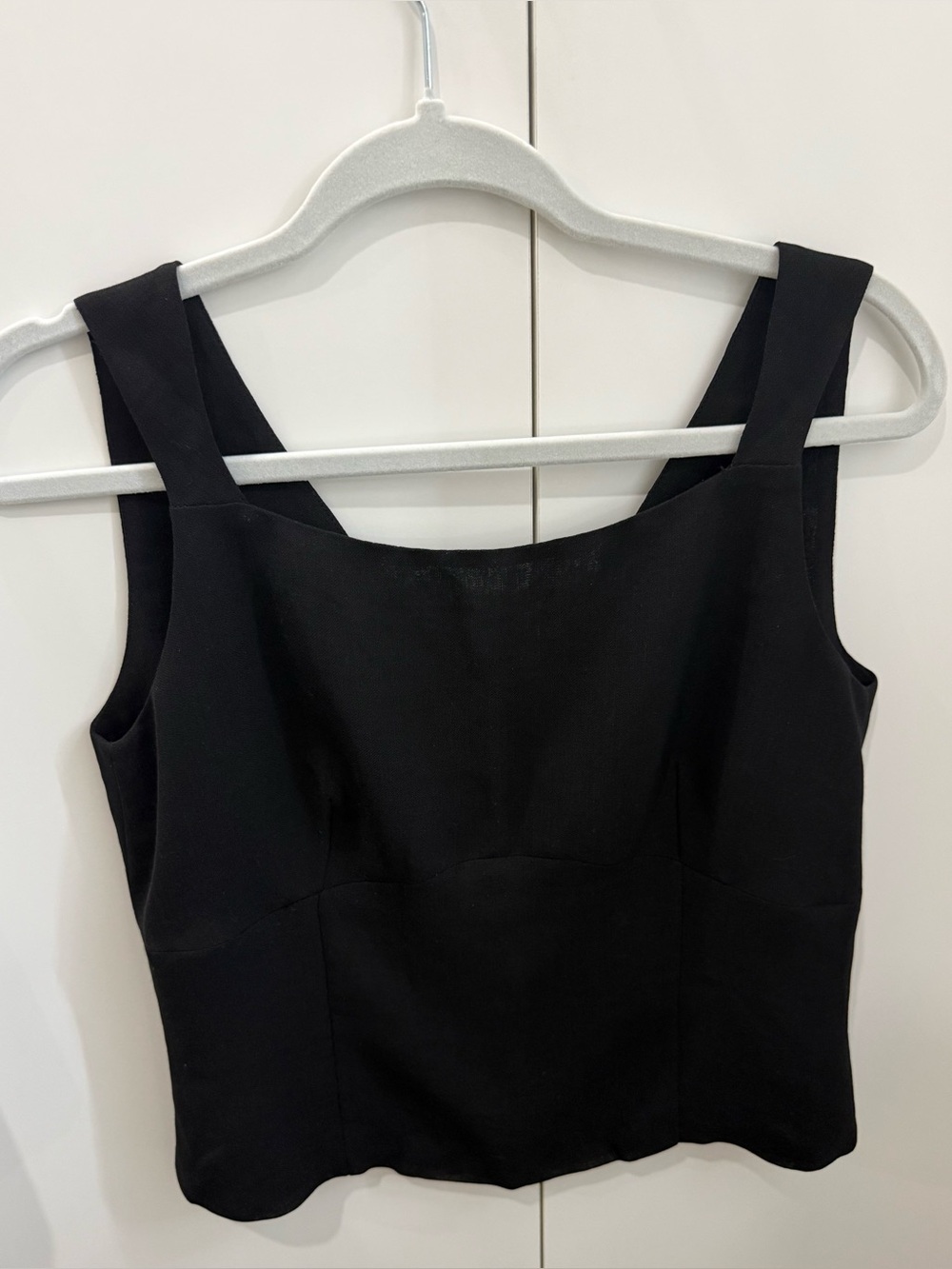 Y2K vintage black wool blend tank top by Canadian designer David Findlay
